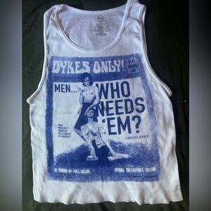 Vintage who needs men Graphic Tank Top